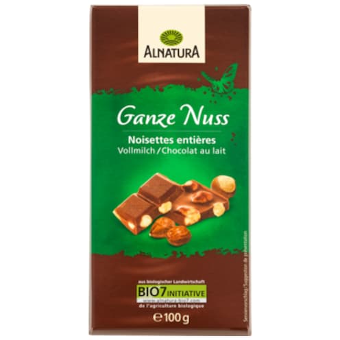 Bio Alnatura ganze Nuss Schokolade 100g