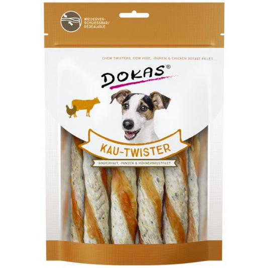 Dokas Kau-Twister Rinderhaut&Pansen&Hühnerbrustfilet 200g