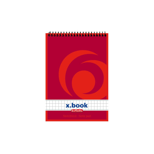 Herlitz Spiralnotizblock kariert A6 50BL