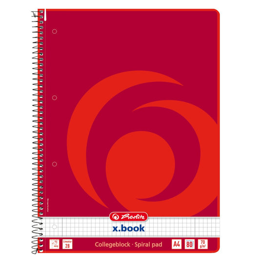 Herlitz Spiralblock kariert A4 80BL