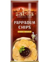 Sabita Pappadum Chips Curry Masala 60g