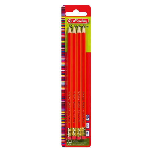 Herlitz Bleistift Scolair HB 4ST