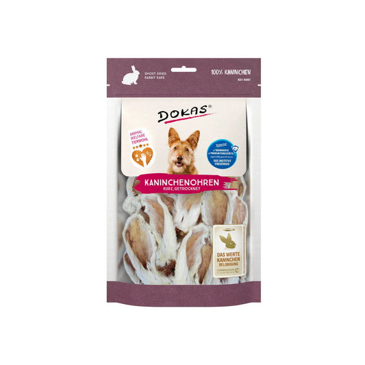 Dokas Kaninchenohren mit Fell getrocknet 100g