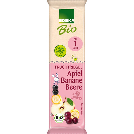 Bio EDEKA Frucht-Getreideriegel Apfel-Banane-Beere 25g