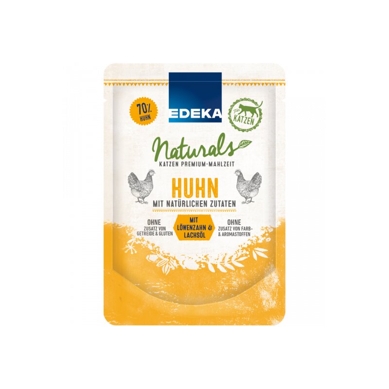 EDEKA Naturals Cat Huhn und Löwenzahn mit Lachsöl 85g