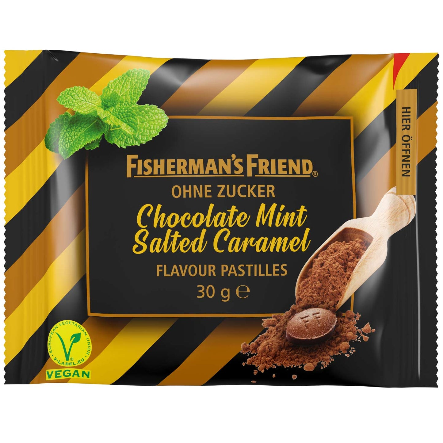 Fishermans friend Chocolate Mint Salzcaramel ohne Zucker 30g