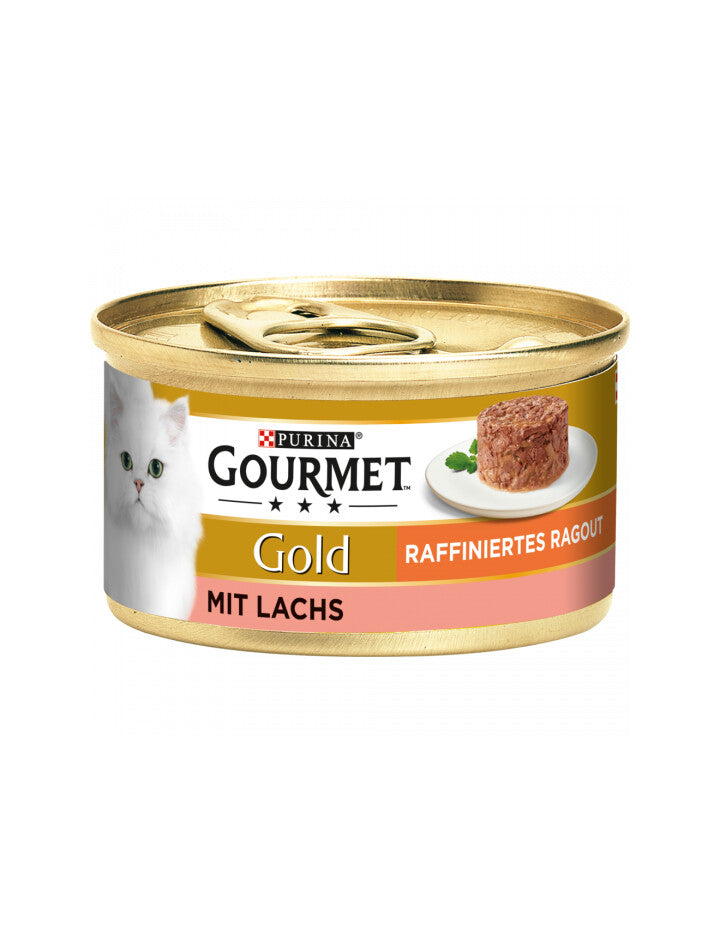 Gourmet Gold Ragout Raffinesse Lachs Katzennassnahrung 85g