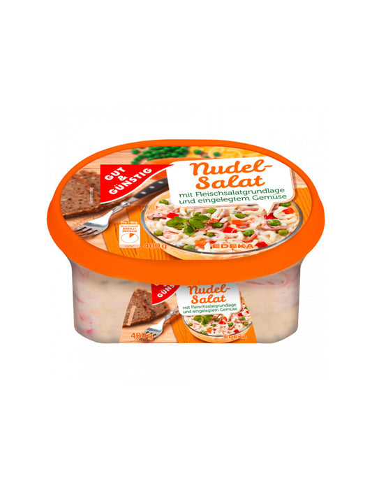 GUT&GÜNSTIG Nudelsalat mit Fleischsalat und Gemüse 400g