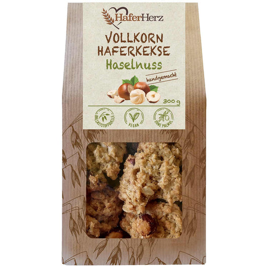 HaferHerz Vollkorn Haferkekse Haselnuss 300g