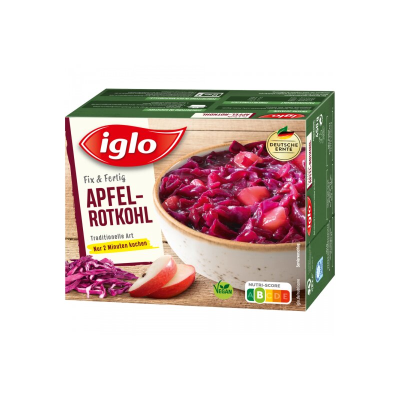 Iglo Apfel-Rotkohl portionierbar vegan 450g