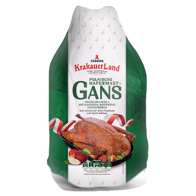 Krakauer Land Polnische Hafermastgans Handelsklasse A 5000g