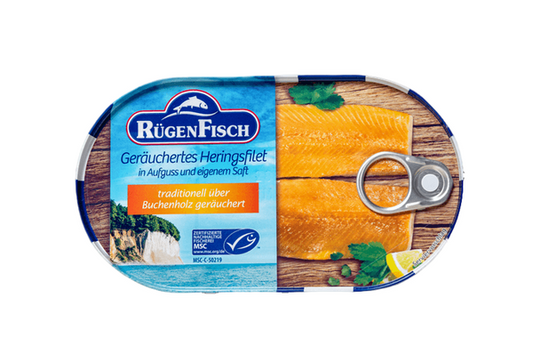 Rügen Fisch geräucherte Heringsfilets 100g