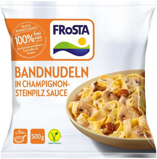 Frosta Bandnudeln Champignon-Steinpilz Sauce 500g