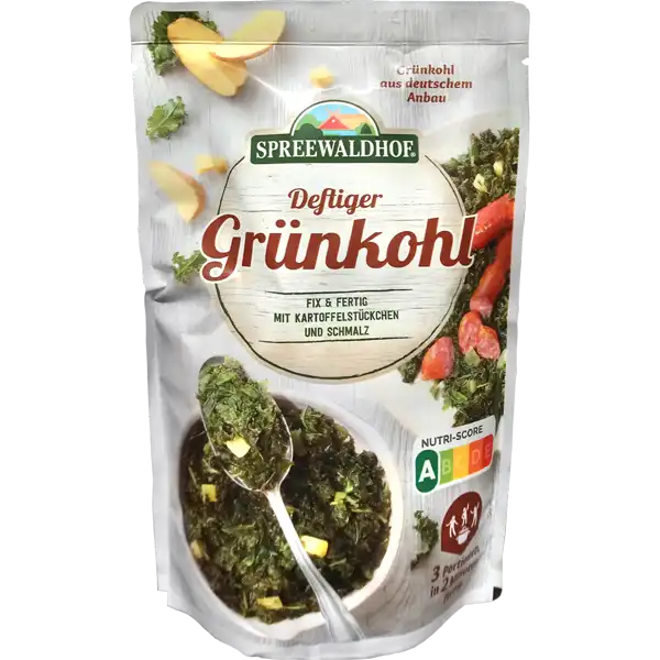 Spreewaldhof Grünkohl mit feinen Kartoffelstückchen und Schmalz 400g