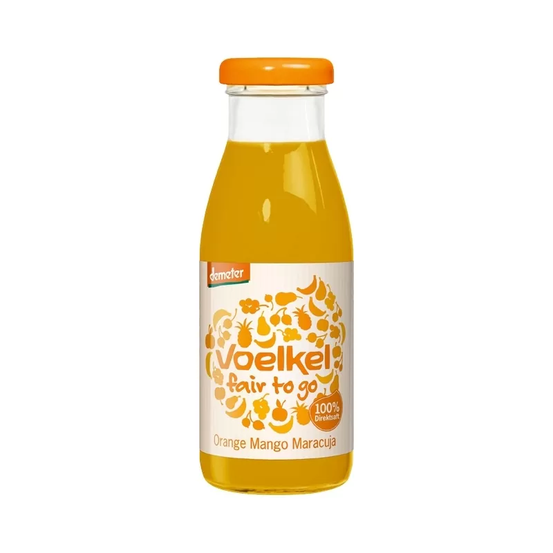 Demeter Voelkel Orange Mango Maracuja Direktsaft Fair to Go 0,25l EW