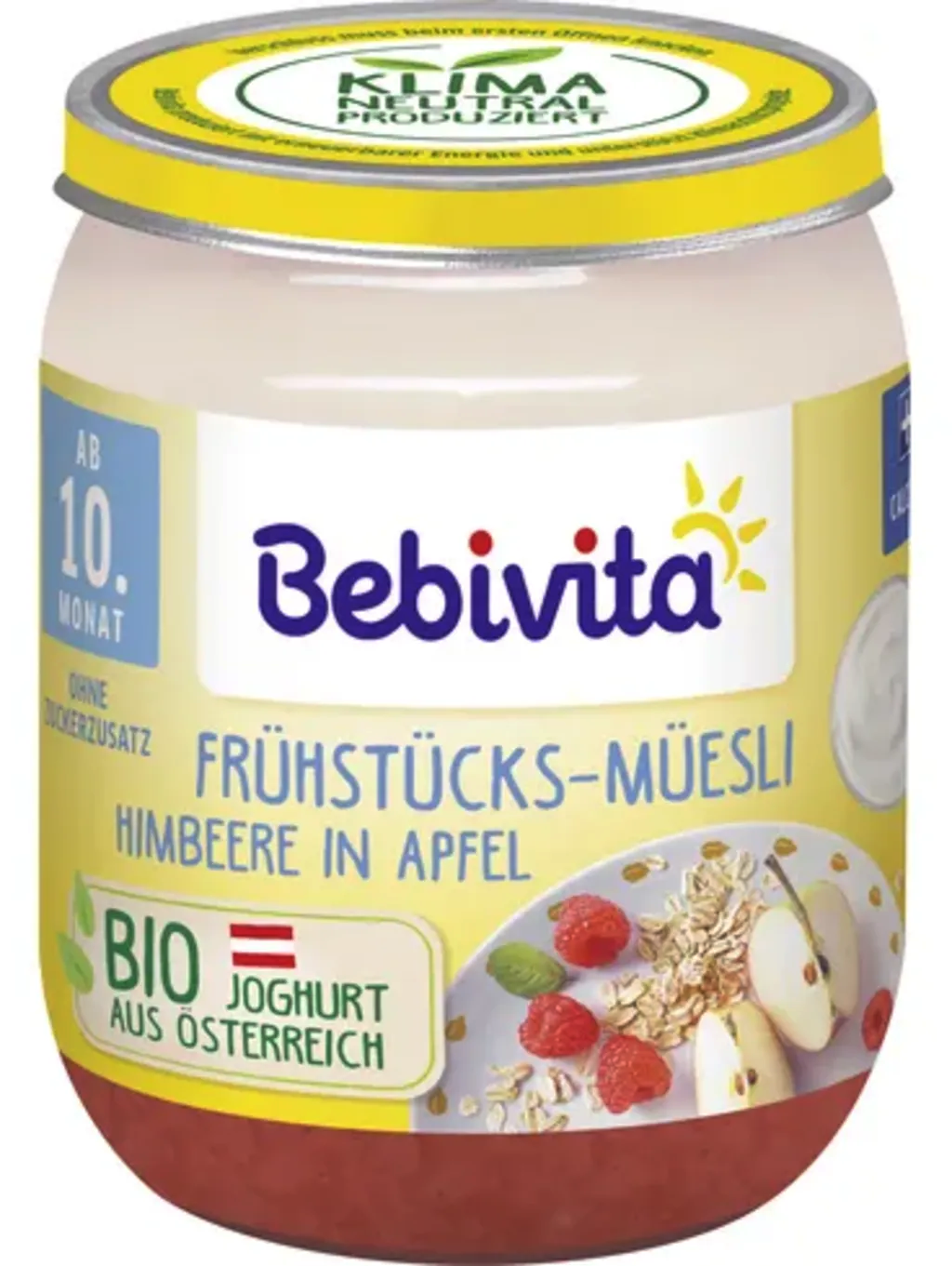 Bio Bebivita Frühstücks-Müesli Himbeere in Apfel ab 10.Monat 160g