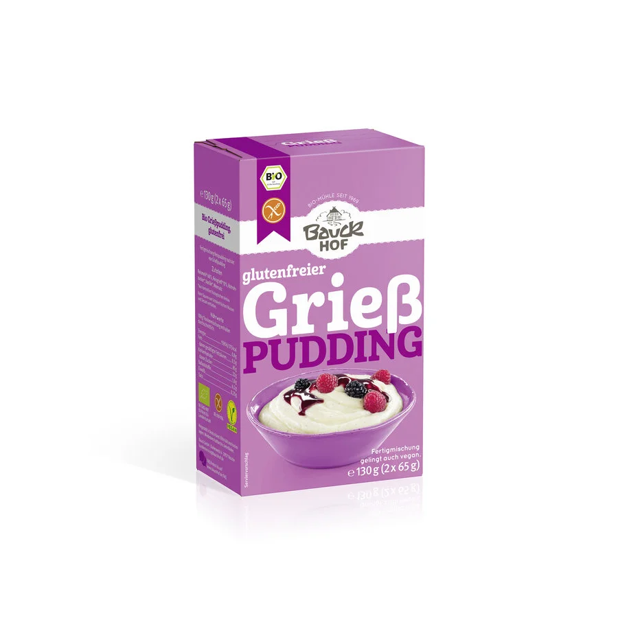 Bio Bauckhof Grießpudding glutenfrei für 1l 2x65g