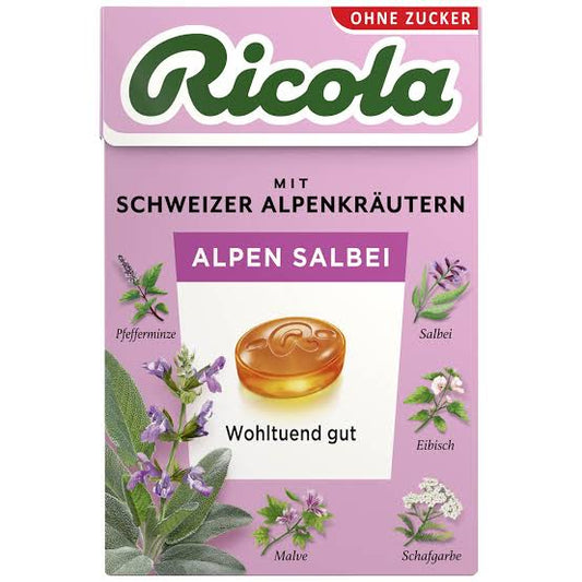 Ricola Alpen Salbei Hustenbonbons ohne Zucker 50g