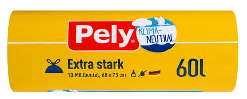 Pely Clean Klima Neutral Zugband-Beutel Xtra stark 60l 10ST