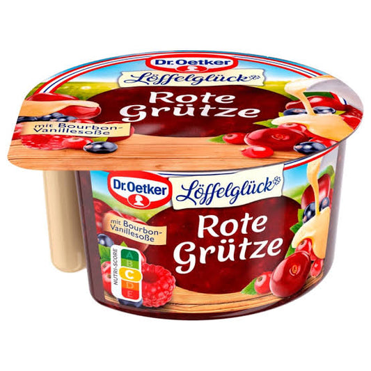 Dr.Oetker Rote Grütze mit Bourbon-Vanillesosse 160g