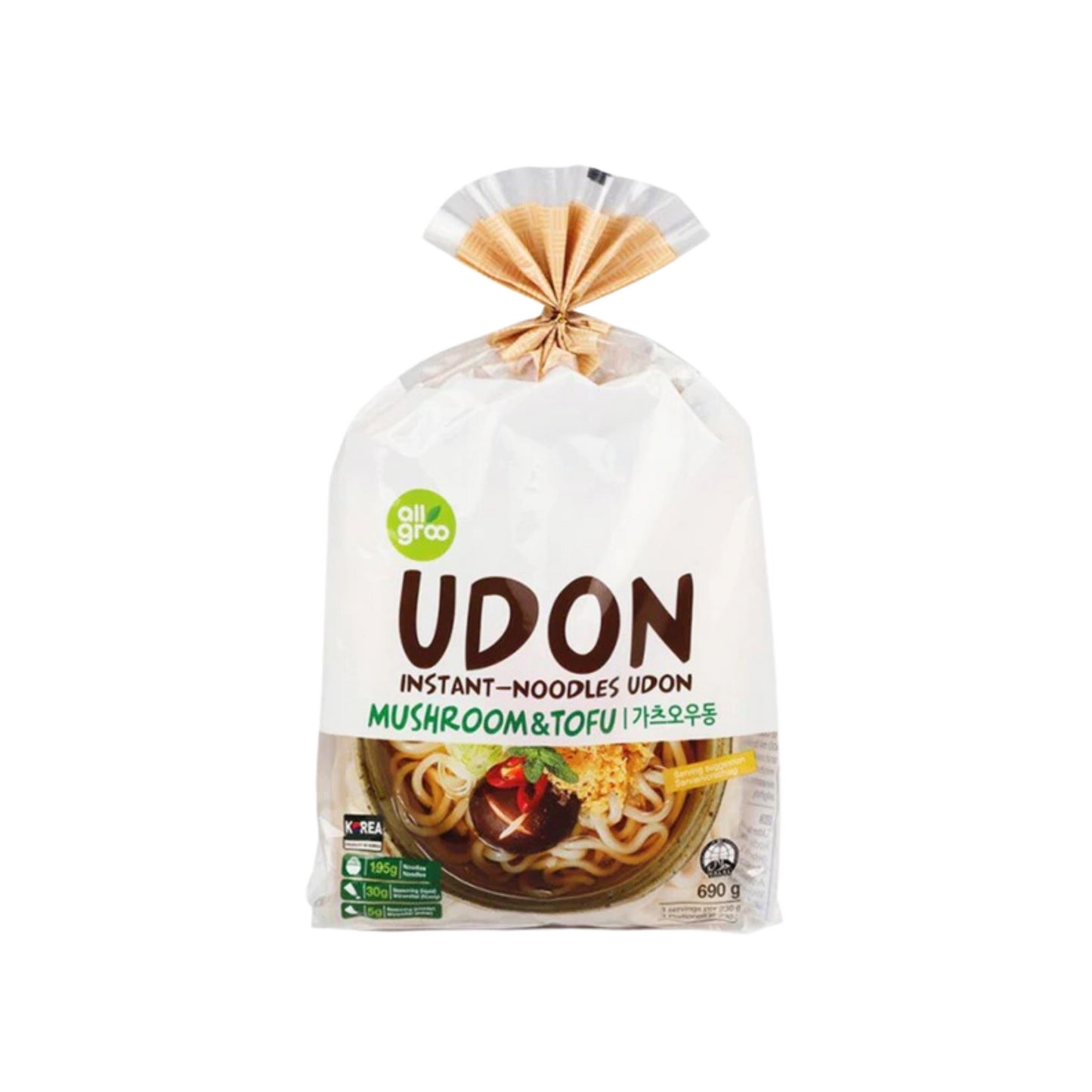 Allgroo U-Dong Nudeln Miso 3 Portionen 690g