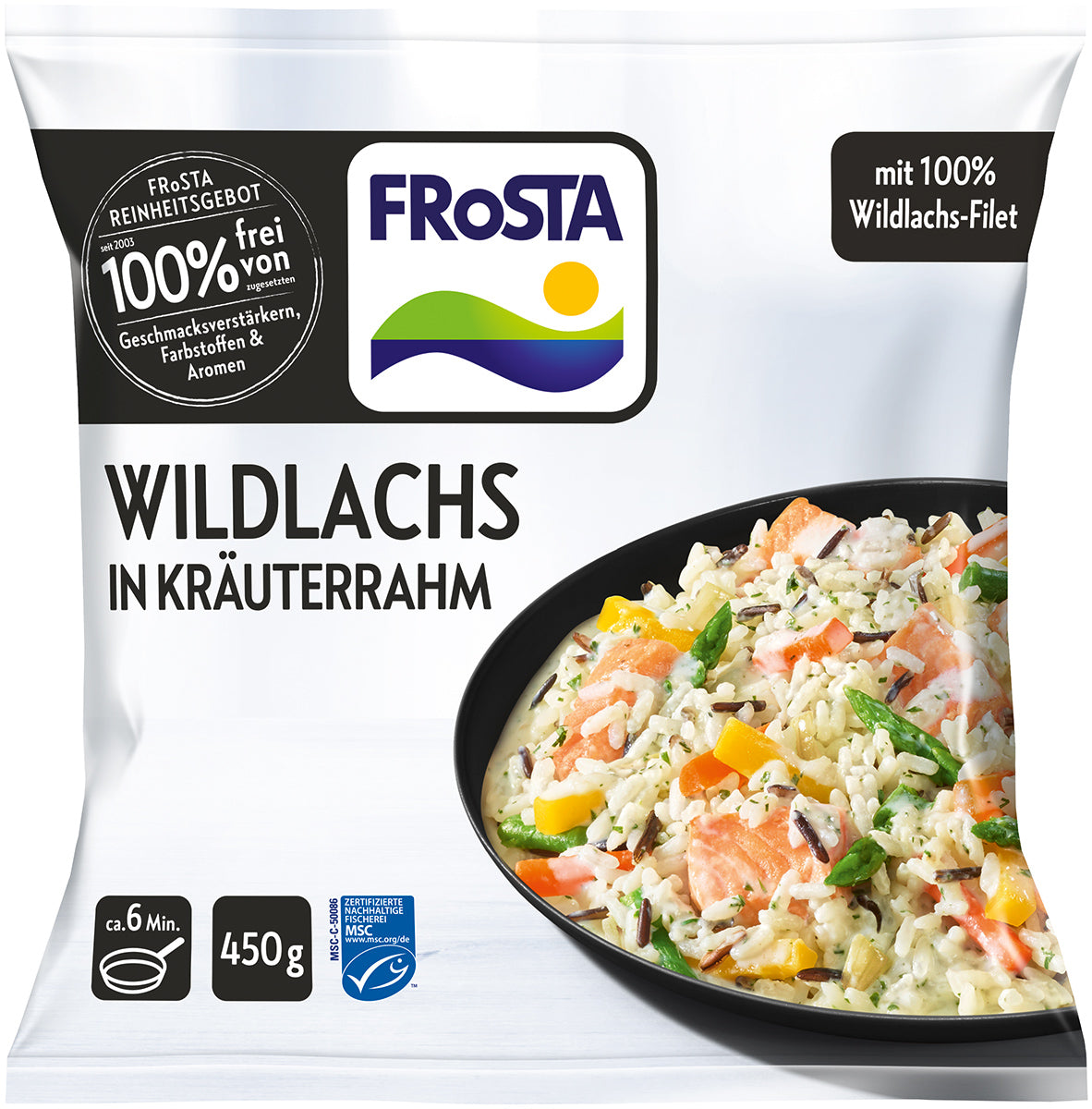 MSC Frosta Wildlachs in Kräuterrahm mit Wildreis 450g