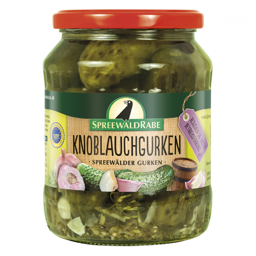 Spreewaldrabe Knoblauchgurken 520g