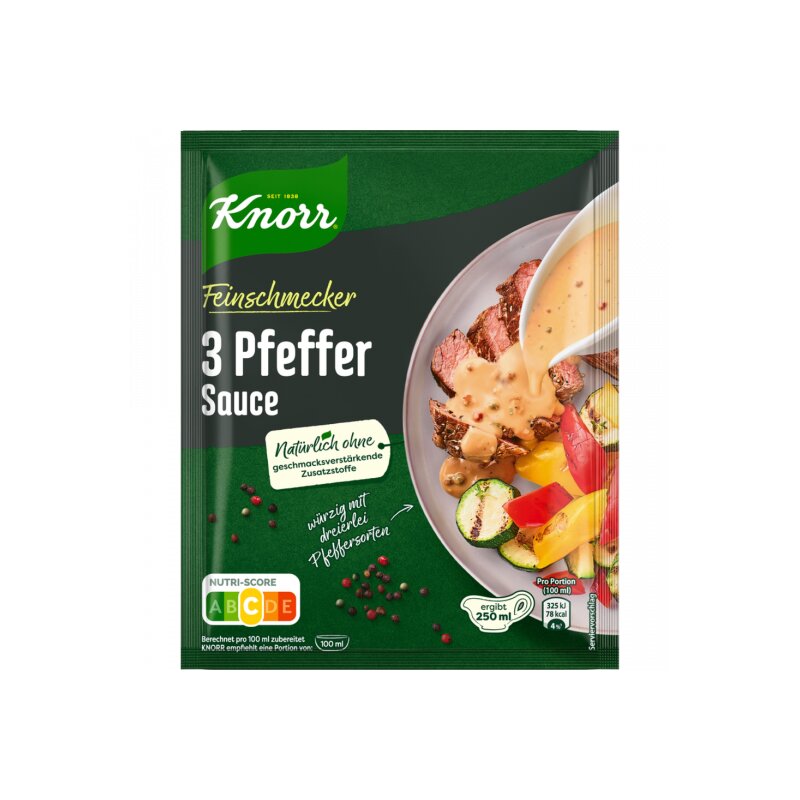 Knorr Feinschmecker 3 Pfeffer-Sauce für 250ml 40g