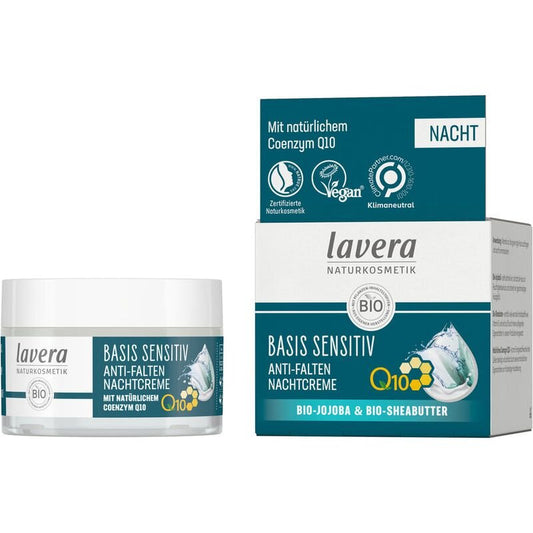 Lavera Basis Sensitiv Anti-Falten Nachtcreme Q10 50ml