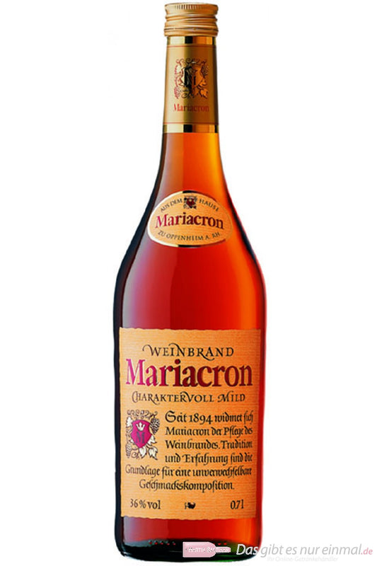 Mariacron Weinbrand 36% 0,35l