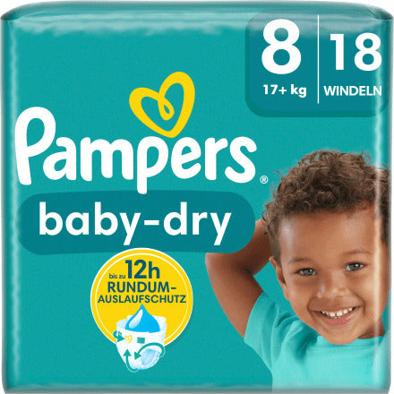 Pampers Baby Dry Windeln Extra Large 17+kg Gr.8 18ST