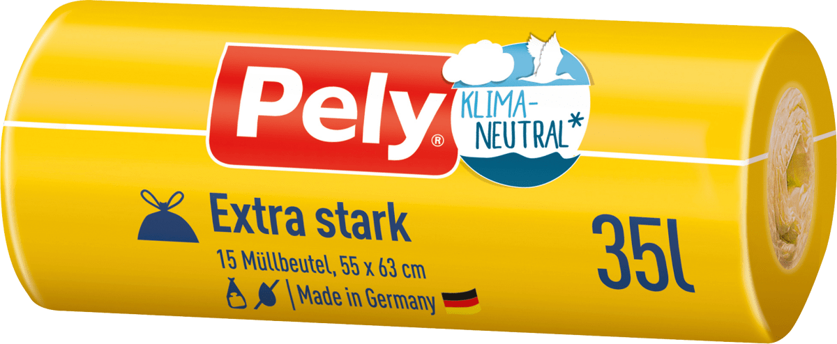 Pely Klima-Neutral Müllbeutel Zugband Xtra stark 35l 15ST