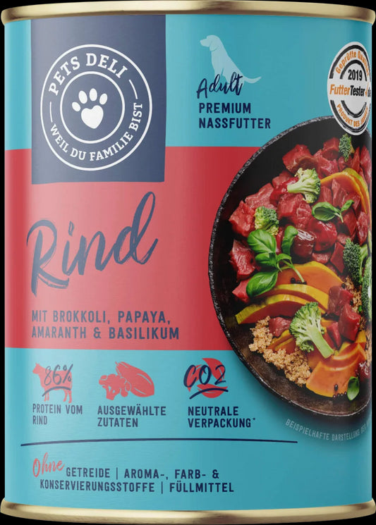 Pets Deli Nassfutter Rind/Brokkoli 400g