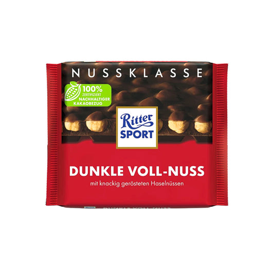 Ritter Sport Nuss Klasse Dunkle Voll-Nuss Tafel 100g