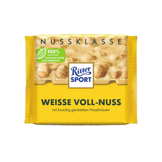 Ritter Sport Nuss Klasse Weisse Voll-Nuss Tafel 100g