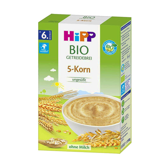 Bio Hipp Getreidebrei 5-Korn ungesüßt ab dem 6.Monat 200g