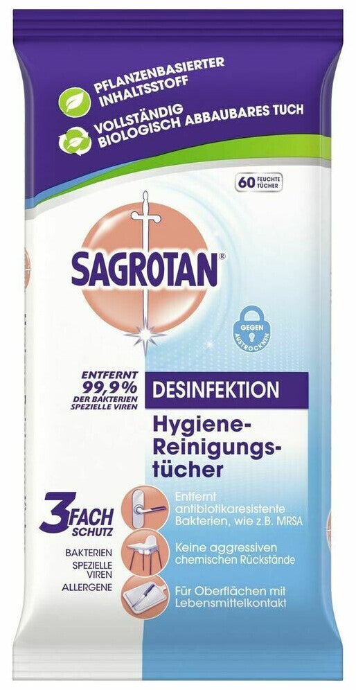 Sagrotan Hygiene-Reinigungstücher 60ST