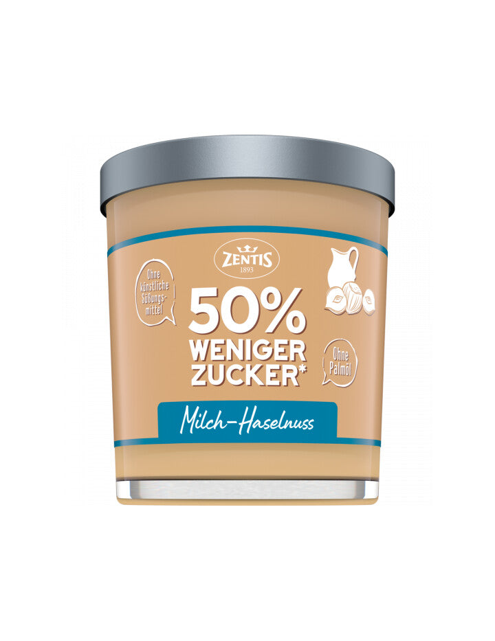 Zentis 50% weniger Zucker Haselnuss-Creme 200g